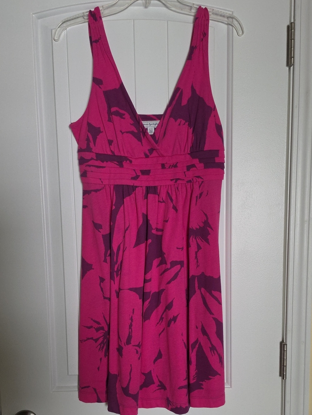 American Eagle Outfitters Fuchsia and Plum Floral Midi Dress